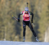 Kaisa Makarainen of Finland competes during women IBU E.on Biathlon World cup sprint race in Pokljuka, Slovenia. Women sprint race of IBU E.on Biathlon World cup was held on Thursday, 6th of March 2014 in Pokljuka, Slovenia.
