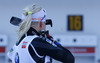 Mari Laukkanen of Finland competes during women IBU E.on Biathlon World cup sprint race in Pokljuka, Slovenia. Women sprint race of IBU E.on Biathlon World cup was held on Thursday, 6th of March 2014 in Pokljuka, Slovenia.
