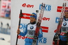 Second placed Daria Virolaynen of Russia celebrates her medal won in the women IBU E.on Biathlon World cup sprint race in Pokljuka, Slovenia. Women sprint race of IBU E.on Biathlon World cup was held on Thursday, 6th of March 2014 in Pokljuka, Slovenia.
