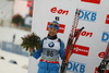 Second placed Daria Virolaynen of Russia celebrates her medal won in the women IBU E.on Biathlon World cup sprint race in Pokljuka, Slovenia. Women sprint race of IBU E.on Biathlon World cup was held on Thursday, 6th of March 2014 in Pokljuka, Slovenia.

