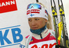 Fourth placed Kaisa Makarainen of Finland celebrates her fourth place in the women IBU E.on Biathlon World cup sprint race in Pokljuka, Slovenia. Women sprint race of IBU E.on Biathlon World cup was held on Thursday, 6th of March 2014 in Pokljuka, Slovenia.

