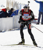Olli Hiidensalo of Finland competes during men IBU E.on Biathlon World cup pursuit race in Pokljuka, Slovenia. Men pursuit race of IBU E.on Biathlon World cup was held on Saturday, 8th of March 2014 in Pokljuka, Slovenia.
