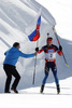 Winner Anton Shipulin of Russia competes during men IBU E.on Biathlon World cup pursuit race in Pokljuka, Slovenia. Men pursuit race of IBU E.on Biathlon World cup was held on Saturday, 8th of March 2014 in Pokljuka, Slovenia.

