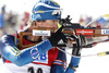 Fredrik Lindstroem of Sweden competes during men IBU E.on Biathlon World cup pursuit race in Pokljuka, Slovenia. Men pursuit race of IBU E.on Biathlon World cup was held on Saturday, 8th of March 2014 in Pokljuka, Slovenia.
