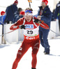 Tarjei Boe of Norway competes during men IBU E.on Biathlon World cup pursuit race in Pokljuka, Slovenia. Men pursuit race of IBU E.on Biathlon World cup was held on Saturday, 8th of March 2014 in Pokljuka, Slovenia.
