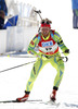 Klemen Bauer of Slovenia competes during men IBU E.on Biathlon World cup pursuit race in Pokljuka, Slovenia. Men pursuit race of IBU E.on Biathlon World cup was held on Saturday, 8th of March 2014 in Pokljuka, Slovenia.
