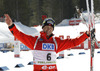 Third placed Ole Einar Bjoerndalen of Norway at the flower ceremony of the men IBU E.on Biathlon World cup pursuit race in Pokljuka, Slovenia. Men pursuit race of IBU E.on Biathlon World cup was held on Saturday, 8th of March 2014 in Pokljuka, Slovenia.

