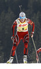 Tora Berger of Norway competes during women IBU E.on Biathlon World cup pursuit race in Pokljuka, Slovenia. Women pursuit race of IBU E.on Biathlon World cup was held on Saturday, 8th of March 2014 in Pokljuka, Slovenia.
