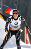 Aita Gasparin of Switzerland competes during women IBU E.on Biathlon World cup pursuit race in Pokljuka, Slovenia. Women pursuit race of IBU E.on Biathlon World cup was held on Saturday, 8th of March 2014 in Pokljuka, Slovenia.
