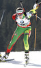 Darya Domracheva of Belarus competes during women IBU E.on Biathlon World cup pursuit race in Pokljuka, Slovenia. Women pursuit race of IBU E.on Biathlon World cup was held on Saturday, 8th of March 2014 in Pokljuka, Slovenia.
