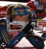 Anne Karin Stroemstedt of Sweden competes during women IBU E.on Biathlon World cup pursuit race in Pokljuka, Slovenia. Women pursuit race of IBU E.on Biathlon World cup was held on Saturday, 8th of March 2014 in Pokljuka, Slovenia.

