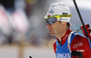 Ole Einar Bjoerndalen of Norway during zeroing before start of the men IBU E.on Biathlon World cup mass start race in Pokljuka, Slovenia. 15km long men mass start race of IBU E.on Biathlon World cup was held on Sunday, 9th of March 2014 in Pokljuka, Slovenia.

