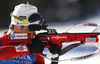 Ole Einar Bjoerndalen of Norway during zeroing before start of the men IBU E.on Biathlon World cup mass start race in Pokljuka, Slovenia. 15km long men mass start race of IBU E.on Biathlon World cup was held on Sunday, 9th of March 2014 in Pokljuka, Slovenia.

