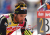 Second placed Martin Fourcade of France shooting during men IBU E.on Biathlon World cup mass start race in Pokljuka, Slovenia. 15km long men mass start race of IBU E.on Biathlon World cup was held on Sunday, 9th of March 2014 in Pokljuka, Slovenia.
