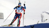 Fredrik Lindstroem of Sweden competes during men IBU E.on Biathlon World cup mass start race in Pokljuka, Slovenia. 15km long men mass start race of IBU E.on Biathlon World cup was held on Sunday, 9th of March 2014 in Pokljuka, Slovenia.
