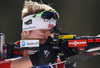 Emil Hegle Svendsen of Norway shooting during men IBU E.on Biathlon World cup mass start race in Pokljuka, Slovenia. 15km long men mass start race of IBU E.on Biathlon World cup was held on Sunday, 9th of March 2014 in Pokljuka, Slovenia.
