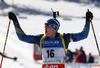 Winner Bjoern Ferry of Sweden celebrates his victory crossing finish line of men IBU E.on Biathlon World cup mass start race in Pokljuka, Slovenia. 15km long men mass start race of IBU E.on Biathlon World cup was held on Sunday, 9th of March 2014 in Pokljuka, Slovenia.
