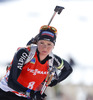 Selina Gasparin of Switzerland during zeroing before start of the women IBU E.on Biathlon World cup mass start race in Pokljuka, Slovenia. 12.5km long women mass start race of IBU E.on Biathlon World cup was held on Sunday, 9th of March 2014 in Pokljuka, Slovenia.
