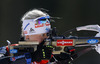 Kaisa Makarainen of Finland shooting during zeroing before start of the women IBU E.on Biathlon World cup mass start race in Pokljuka, Slovenia. 12.5km long women mass start race of IBU E.on Biathlon World cup was held on Sunday, 9th of March 2014 in Pokljuka, Slovenia.

