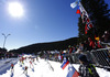 Athletes competing during women IBU E.on Biathlon World cup mass start race in Pokljuka, Slovenia. 12.5km long women mass start race of IBU E.on Biathlon World cup was held on Sunday, 9th of March 2014 in Pokljuka, Slovenia.
