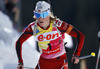 Tora Berger of Norway competes during women IBU E.on Biathlon World cup mass start race in Pokljuka, Slovenia. 12.5km long women mass start race of IBU E.on Biathlon World cup was held on Sunday, 9th of March 2014 in Pokljuka, Slovenia.
