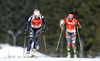 Second placed Kaisa Makarainen of Finland competes during women IBU E.on Biathlon World cup mass start race in Pokljuka, Slovenia. 12.5km long women mass start race of IBU E.on Biathlon World cup was held on Sunday, 9th of March 2014 in Pokljuka, Slovenia.
