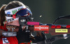 Winner Darya Domracheva of Belarus competes during women IBU E.on Biathlon World cup mass start race in Pokljuka, Slovenia. 12.5km long women mass start race of IBU E.on Biathlon World cup was held on Sunday, 9th of March 2014 in Pokljuka, Slovenia.
