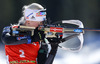 Second placed Kaisa Makarainen of Finland competes during women IBU E.on Biathlon World cup mass start race in Pokljuka, Slovenia. 12.5km long women mass start race of IBU E.on Biathlon World cup was held on Sunday, 9th of March 2014 in Pokljuka, Slovenia.
