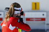 Winner Darya Domracheva of Belarus competes during women IBU E.on Biathlon World cup mass start race in Pokljuka, Slovenia. 12.5km long women mass start race of IBU E.on Biathlon World cup was held on Sunday, 9th of March 2014 in Pokljuka, Slovenia.
