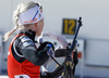 Second placed Kaisa Makarainen of Finland competes during women IBU E.on Biathlon World cup mass start race in Pokljuka, Slovenia. 12.5km long women mass start race of IBU E.on Biathlon World cup was held on Sunday, 9th of March 2014 in Pokljuka, Slovenia.
