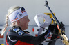 Second placed Kaisa Makarainen of Finland competes during women IBU E.on Biathlon World cup mass start race in Pokljuka, Slovenia. 12.5km long women mass start race of IBU E.on Biathlon World cup was held on Sunday, 9th of March 2014 in Pokljuka, Slovenia.

