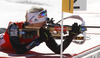 Kaisa Makarainen of Finland during women IBU E.on Biathlon World cup mass start race in Pokljuka, Slovenia. 12.5km long women mass start race of IBU E.on Biathlon World cup was held on Sunday, 9th of March 2014 in Pokljuka, Slovenia.
