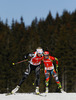 Second placed Kaisa Makarainen of Finland competes during women IBU E.on Biathlon World cup mass start race in Pokljuka, Slovenia. 12.5km long women mass start race of IBU E.on Biathlon World cup was held on Sunday, 9th of March 2014 in Pokljuka, Slovenia.
