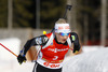 Second placed Kaisa Makarainen of Finland competes during women IBU E.on Biathlon World cup mass start race in Pokljuka, Slovenia. 12.5km long women mass start race of IBU E.on Biathlon World cup was held on Sunday, 9th of March 2014 in Pokljuka, Slovenia.
