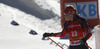 Third placed Olga Zaitseva of Russia celebrates her third place crossing finish line during women IBU E.on Biathlon World cup mass start race in Pokljuka, Slovenia. 12.5km long women mass start race of IBU E.on Biathlon World cup was held on Sunday, 9th of March 2014 in Pokljuka, Slovenia.
