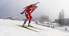 Third placed Tiril Eckhoff of Norway during Women sprint race of IBU Biathlon World Cup in Hochfilzen, Austria. Women sprint race of IBU Biathlon World cup was held on Friday, 12th of December 2014 in Hochfilzen, Austria.
