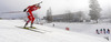 Third placed Tiril Eckhoff of Norway during Women sprint race of IBU Biathlon World Cup in Hochfilzen, Austria. Women sprint race of IBU Biathlon World cup was held on Friday, 12th of December 2014 in Hochfilzen, Austria.
