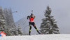 Anais Bescond of France during Women sprint race of IBU Biathlon World Cup in Hochfilzen, Austria. Women sprint race of IBU Biathlon World cup was held on Friday, 12th of December 2014 in Hochfilzen, Austria.
