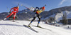 Winner Kaisa Makarainen of Finland during Women sprint race of IBU Biathlon World Cup in Hochfilzen, Austria. Women sprint race of IBU Biathlon World cup was held on Friday, 12th of December 2014 in Hochfilzen, Austria.
