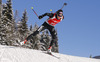 Aita Gasparin of Switzerland during Women sprint race of IBU Biathlon World Cup in Hochfilzen, Austria. Women sprint race of IBU Biathlon World cup was held on Friday, 12th of December 2014 in Hochfilzen, Austria.
