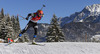 Mari Laukkanen of Finland during Women sprint race of IBU Biathlon World Cup in Hochfilzen, Austria. Women sprint race of IBU Biathlon World cup was held on Friday, 12th of December 2014 in Hochfilzen, Austria.
