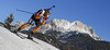 Simon Schempp of Germany during Men sprint race of IBU Biathlon World Cup in Hochfilzen, Austria. Men sprint race of IBU Biathlon World cup was held on Friday, 12th of December 2014 in Hochfilzen, Austria.
