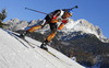 Second placed Simon Schempp of Germany during Men sprint race of IBU Biathlon World Cup in Hochfilzen, Austria. Men sprint race of IBU Biathlon World cup was held on Friday, 12th of December 2014 in Hochfilzen, Austria.
