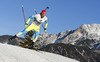 Lenart Oblak of Slovenia during Men sprint race of IBU Biathlon World Cup in Hochfilzen, Austria. Men sprint race of IBU Biathlon World cup was held on Friday, 12th of December 2014 in Hochfilzen, Austria.
