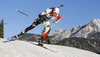 Lukasz Szczurek of Poland during Men sprint race of IBU Biathlon World Cup in Hochfilzen, Austria. Men sprint race of IBU Biathlon World cup was held on Friday, 12th of December 2014 in Hochfilzen, Austria.
