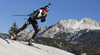 Gaspard Cuenot of Switzerland during Men sprint race of IBU Biathlon World Cup in Hochfilzen, Austria. Men sprint race of IBU Biathlon World cup was held on Friday, 12th of December 2014 in Hochfilzen, Austria.
