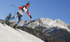 Evgeniy Garanichev of Russia during Men sprint race of IBU Biathlon World Cup in Hochfilzen, Austria. Men sprint race of IBU Biathlon World cup was held on Friday, 12th of December 2014 in Hochfilzen, Austria.
