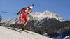 Johannes Thingnes Boe of Norway during Men sprint race of IBU Biathlon World Cup in Hochfilzen, Austria. Men sprint race of IBU Biathlon World cup was held on Friday, 12th of December 2014 in Hochfilzen, Austria.
