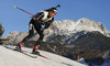 Mario Dolder of Switzerland during Men sprint race of IBU Biathlon World Cup in Hochfilzen, Austria. Men sprint race of IBU Biathlon World cup was held on Friday, 12th of December 2014 in Hochfilzen, Austria.
