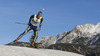 Christofer Eriksson of Sweden during Men sprint race of IBU Biathlon World Cup in Hochfilzen, Austria. Men sprint race of IBU Biathlon World cup was held on Friday, 12th of December 2014 in Hochfilzen, Austria.
